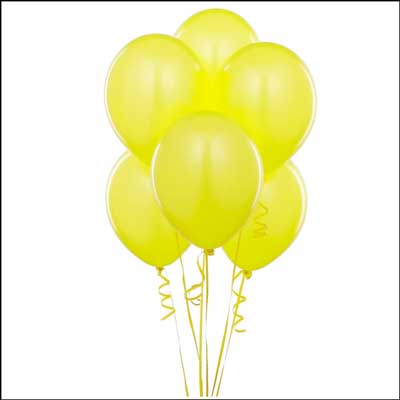 "Unblown Metallic Latex Yellow Balloons (pack of 50) - Click here to View more details about this Product